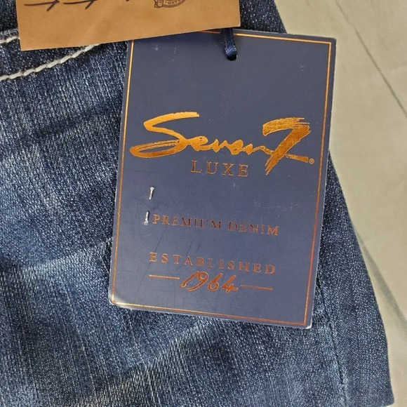 Seven7 Luxe Jeans Sully  Blue 14 Stretch Bootcut NWT - Picture 2 of 15